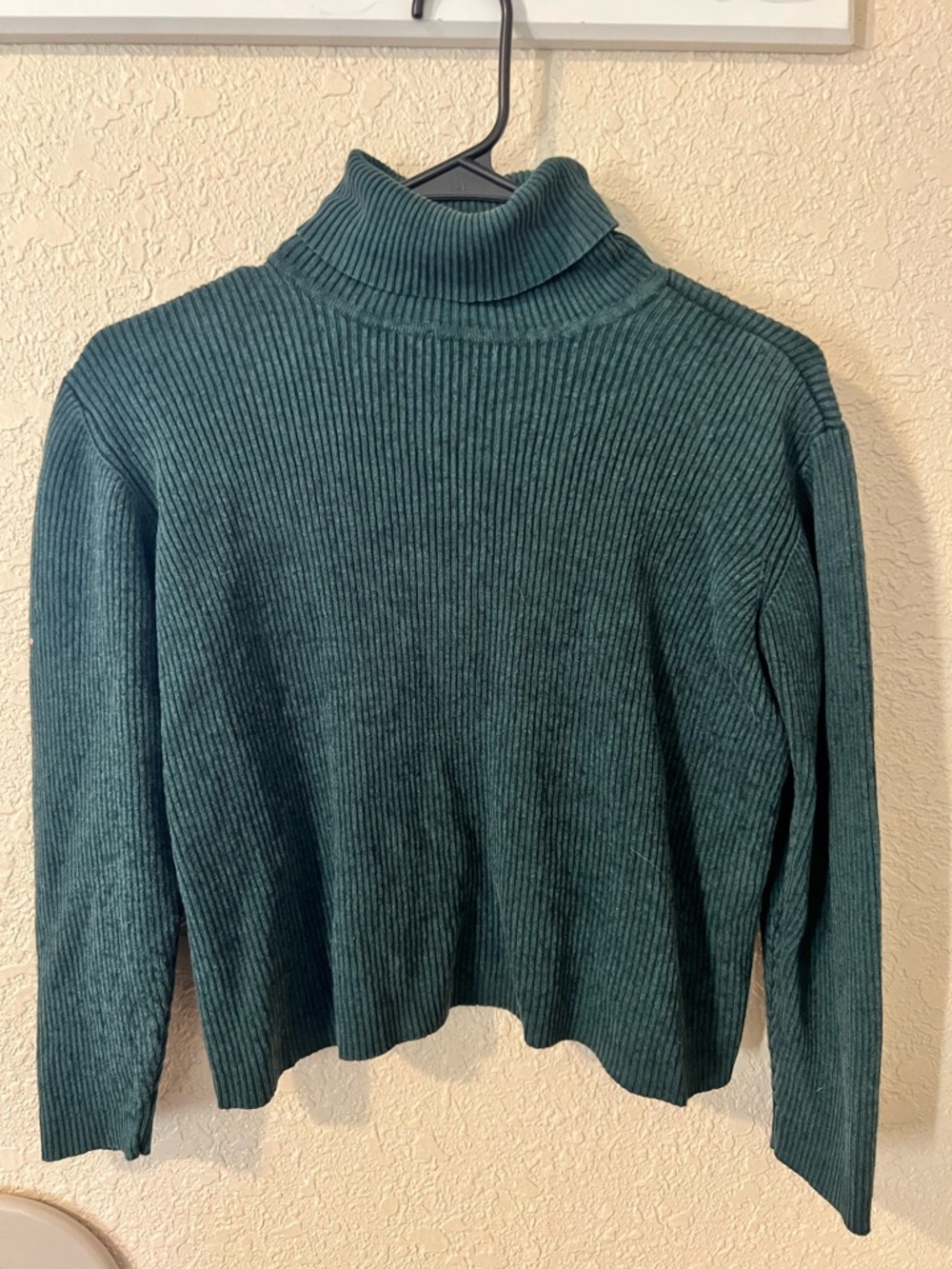Preview Collection Teal Ribbed Turtleneck Sweater